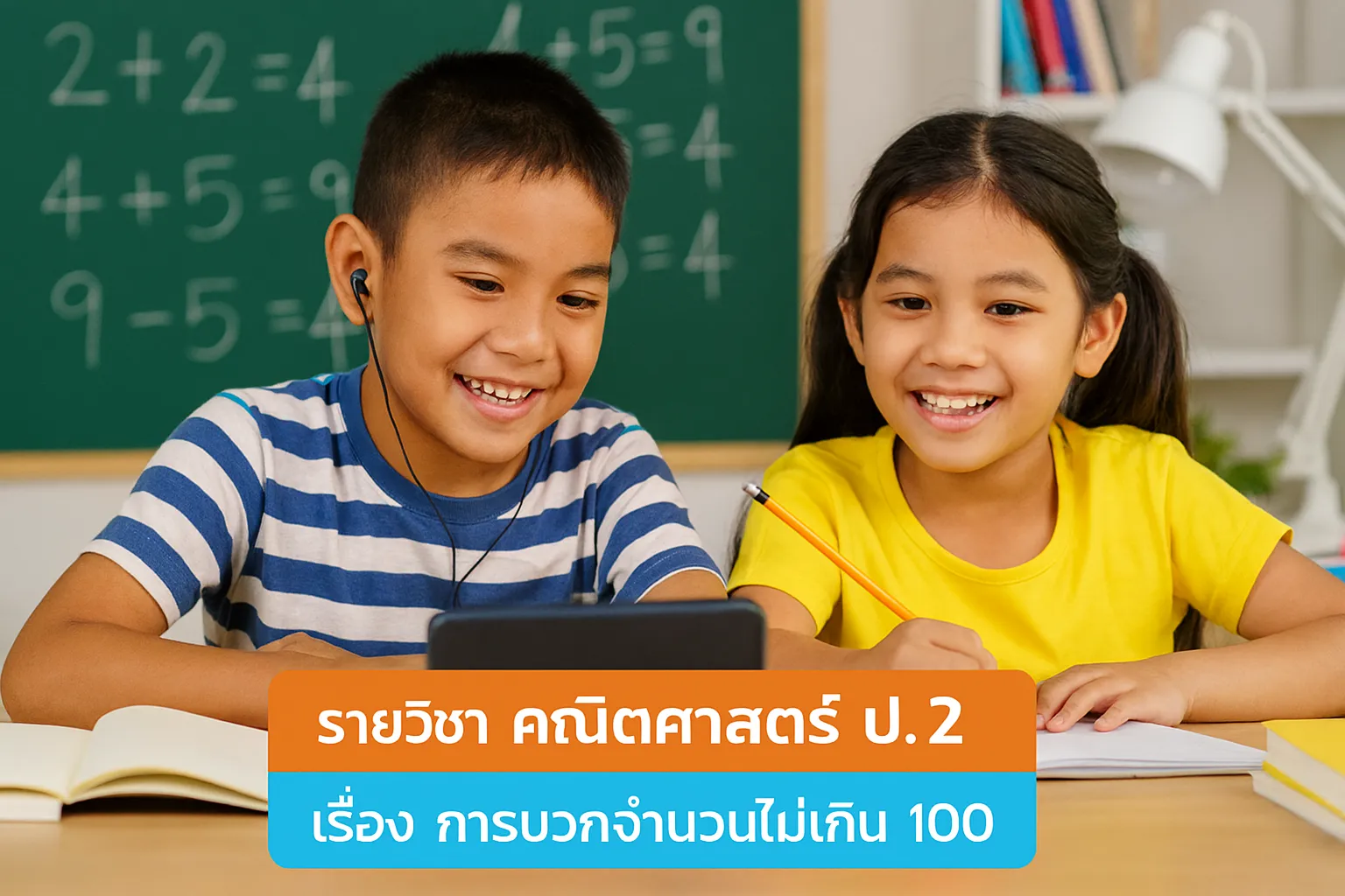 คณิตศาสตร์ ป.2: การบวกจำนวนไม่เกิน 100