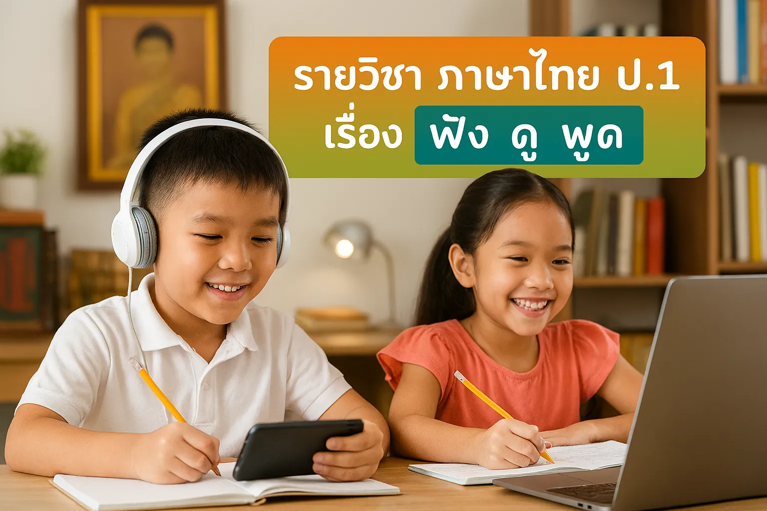 ภาษาไทย ป.1: 4.ฟัง ดู พูด
