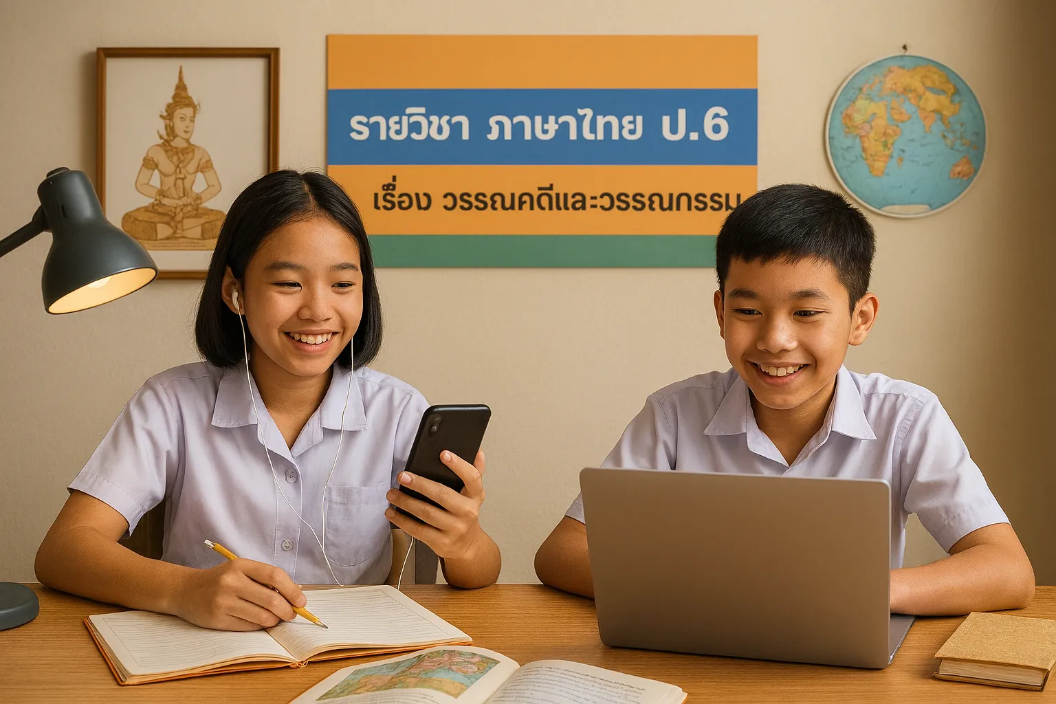 ภาษาไทย ป.6: 5.วรรณคดีและวรรณกรรม