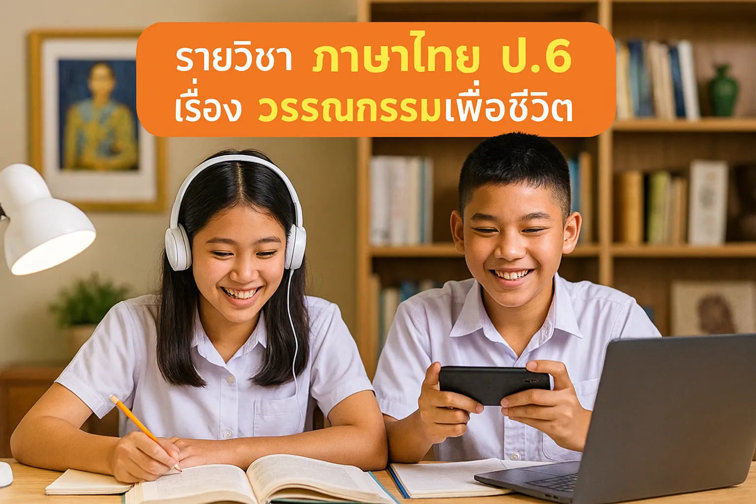 ภาษาไทย ป.6: 10.วรรณกรรมเพื่อชีวิต