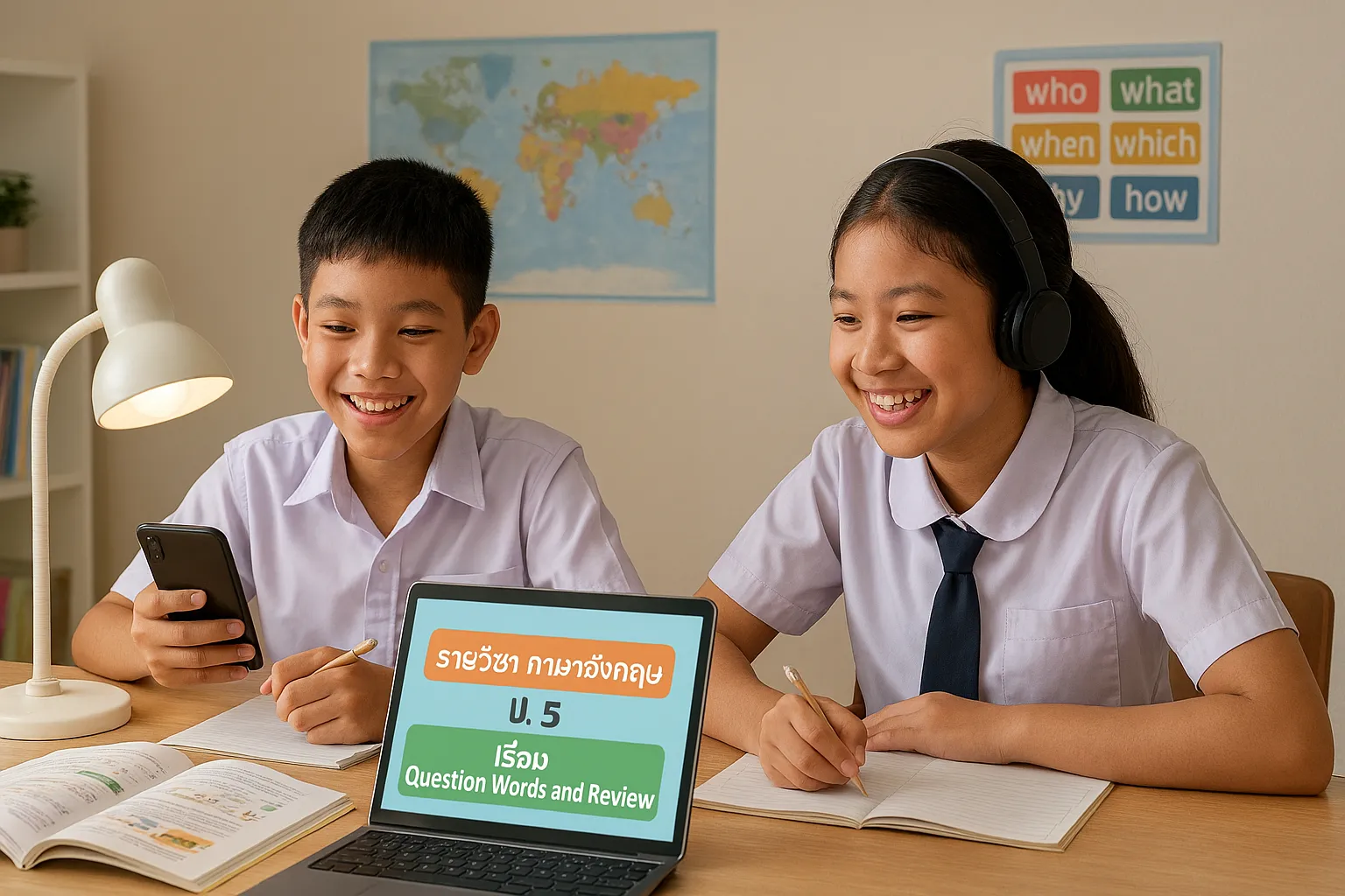 ภาษาอังกฤษ (Grammar) ป.5: Question Words and Review