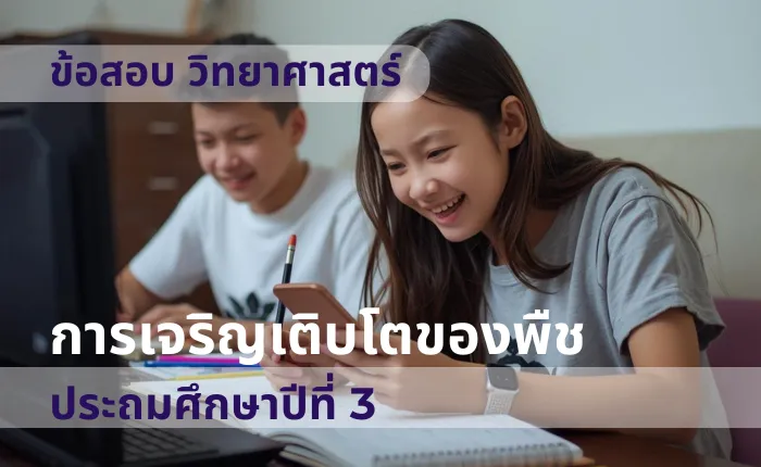 ข้อสอบ วิทยาศาสตร์ ป.3 การเจริญเติบโตของพืช (มากกว่า 100 ข้อ)