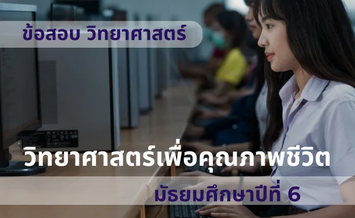 ข้อสอบ วิทยาศาสตร์ ม.6 วิทยาศาสตร์เพื่อคุณภาพชีวิต (มากกว่า 100 ข้อ)