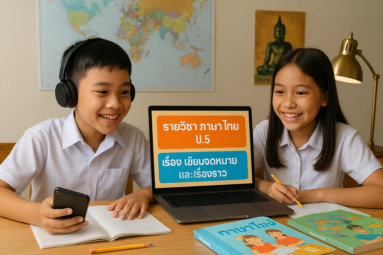 ภาษาไทย ป.5: 8.เขียนจดหมายและเรื่องราว